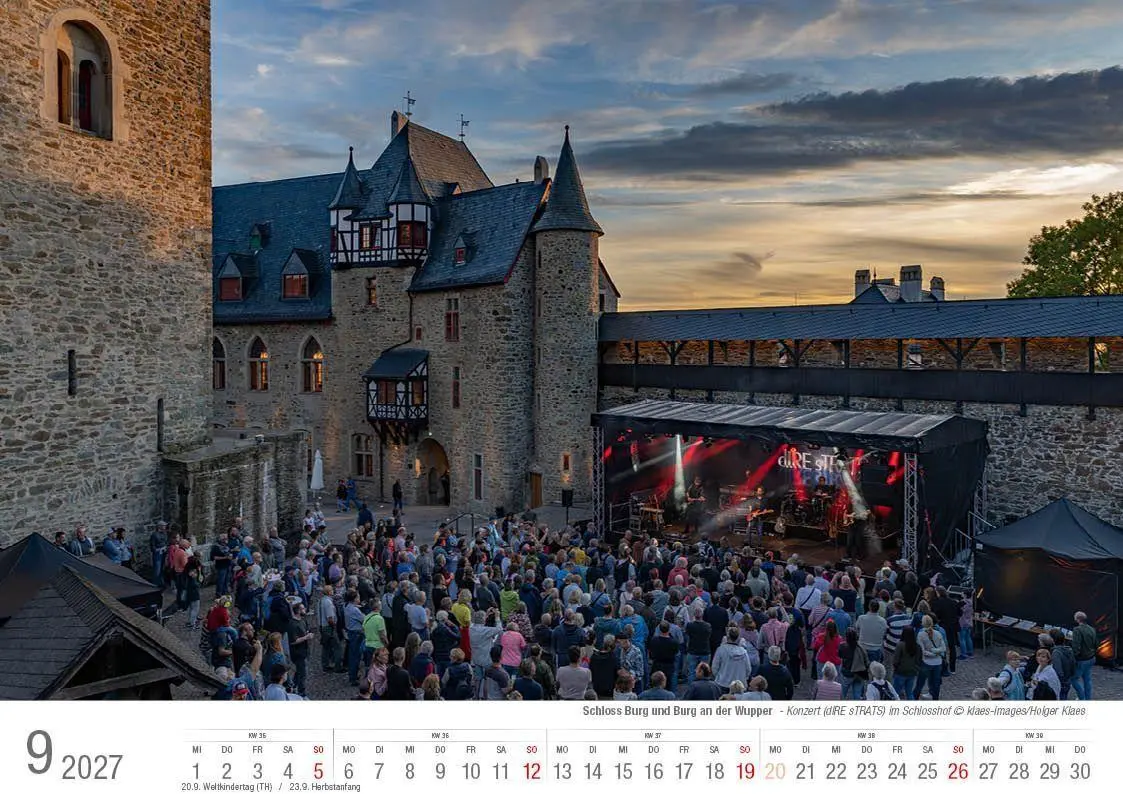 Bild: 9783965352896 | Schloss Burg und Burg an der Wupper 2027 Bildkalender A4 quer,...