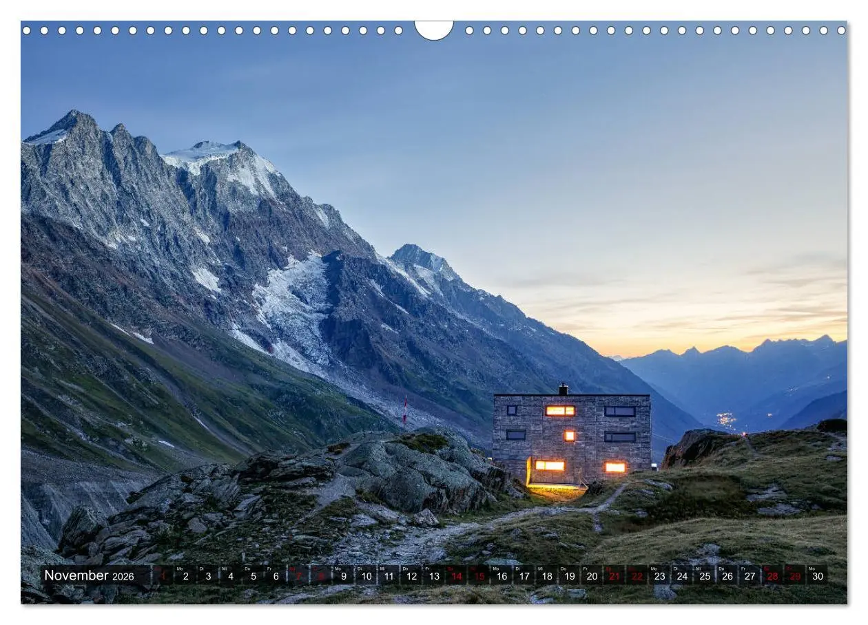 Bild: 9783457922996 | Hüttenzauber: Berghütten in den Alpen (Wandkalender 2026 DIN A3...
