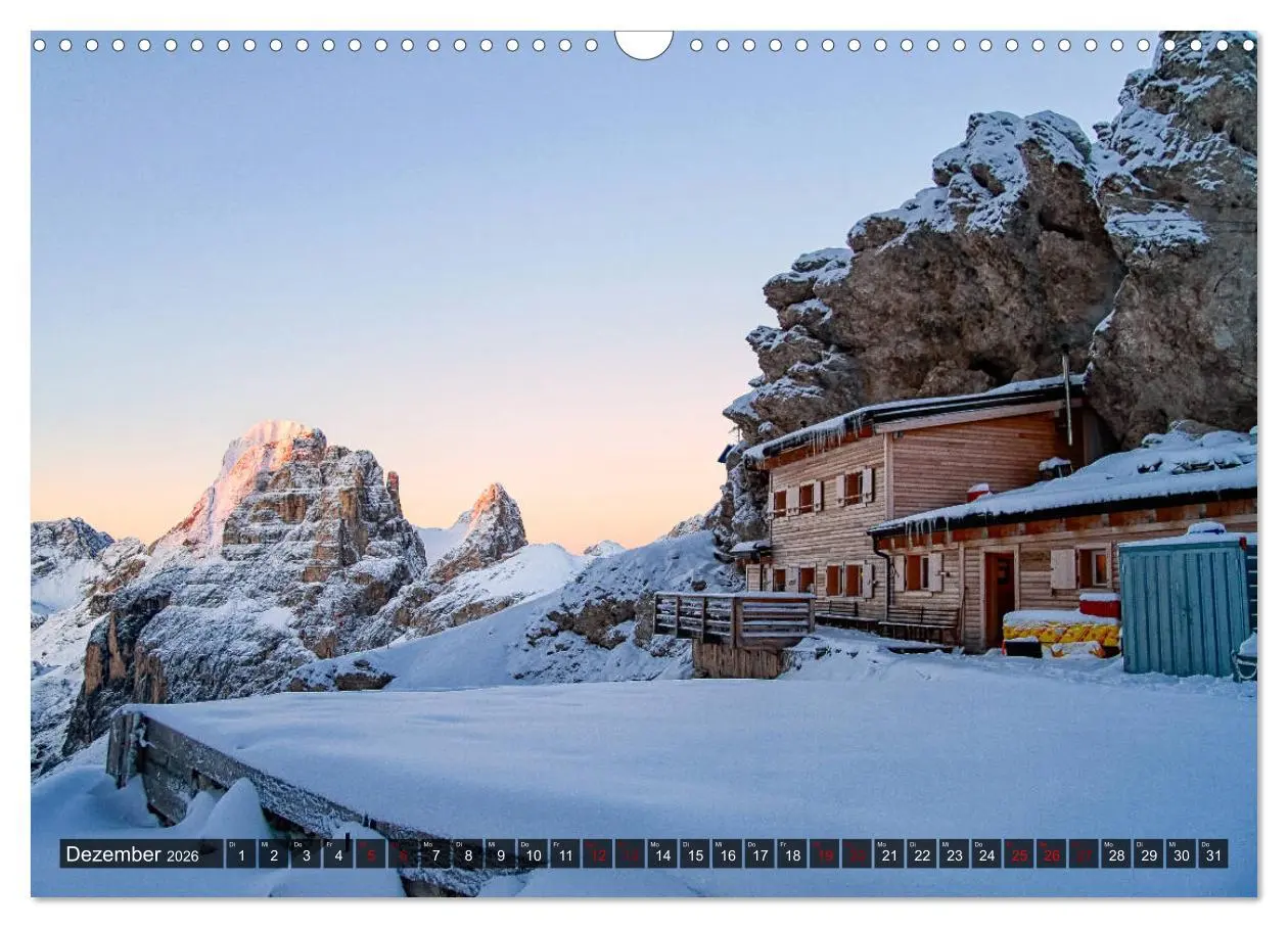 Bild: 9783457922996 | Hüttenzauber: Berghütten in den Alpen (Wandkalender 2026 DIN A3...