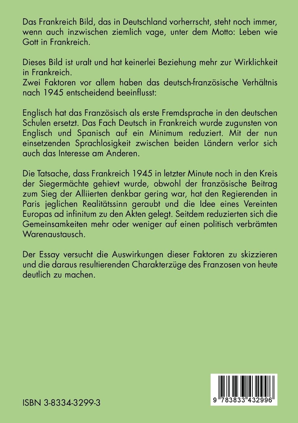 Rückseite: 9783833432996 | Über den Umgang mit Franzosen | Claus Baukhage | Taschenbuch | 68 S.