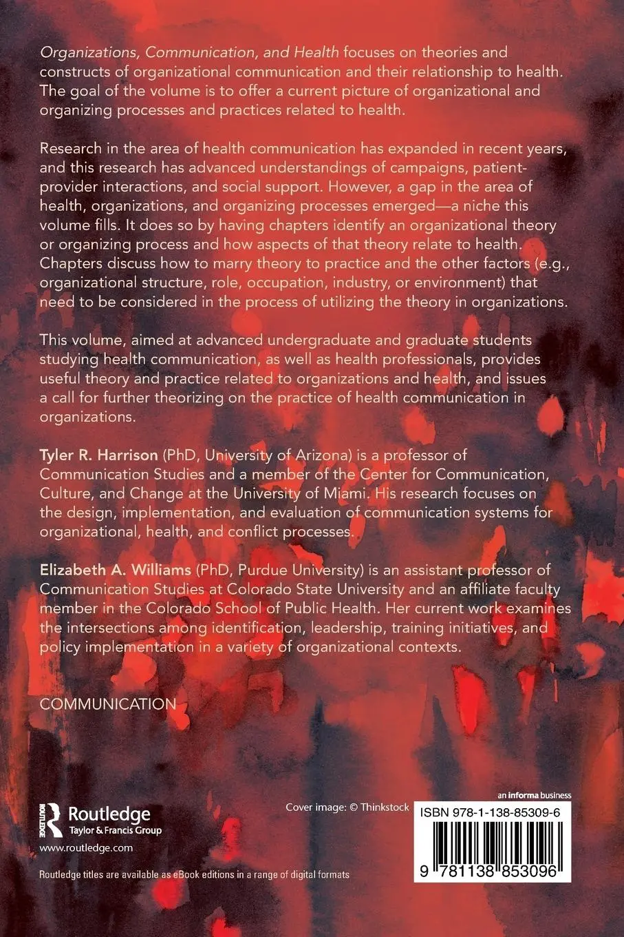 Rückseite: 9781138853096 | Organizations, Communication, and Health | Tyler R. Harrison (u. a.)