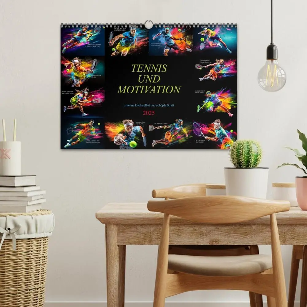 Bild: 9783383873096 | Tennis und Motivation (Wandkalender 2025 DIN A3 quer), CALVENDO...