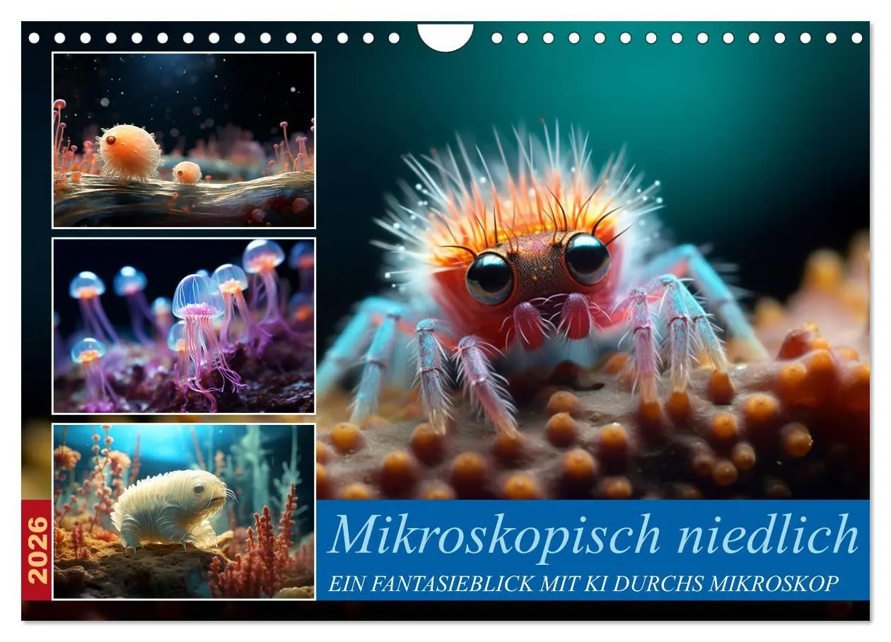 Cover: 9783457363096 | Mikroskopisch niedlich (Wandkalender 2026 DIN A4 quer), CALVENDO...