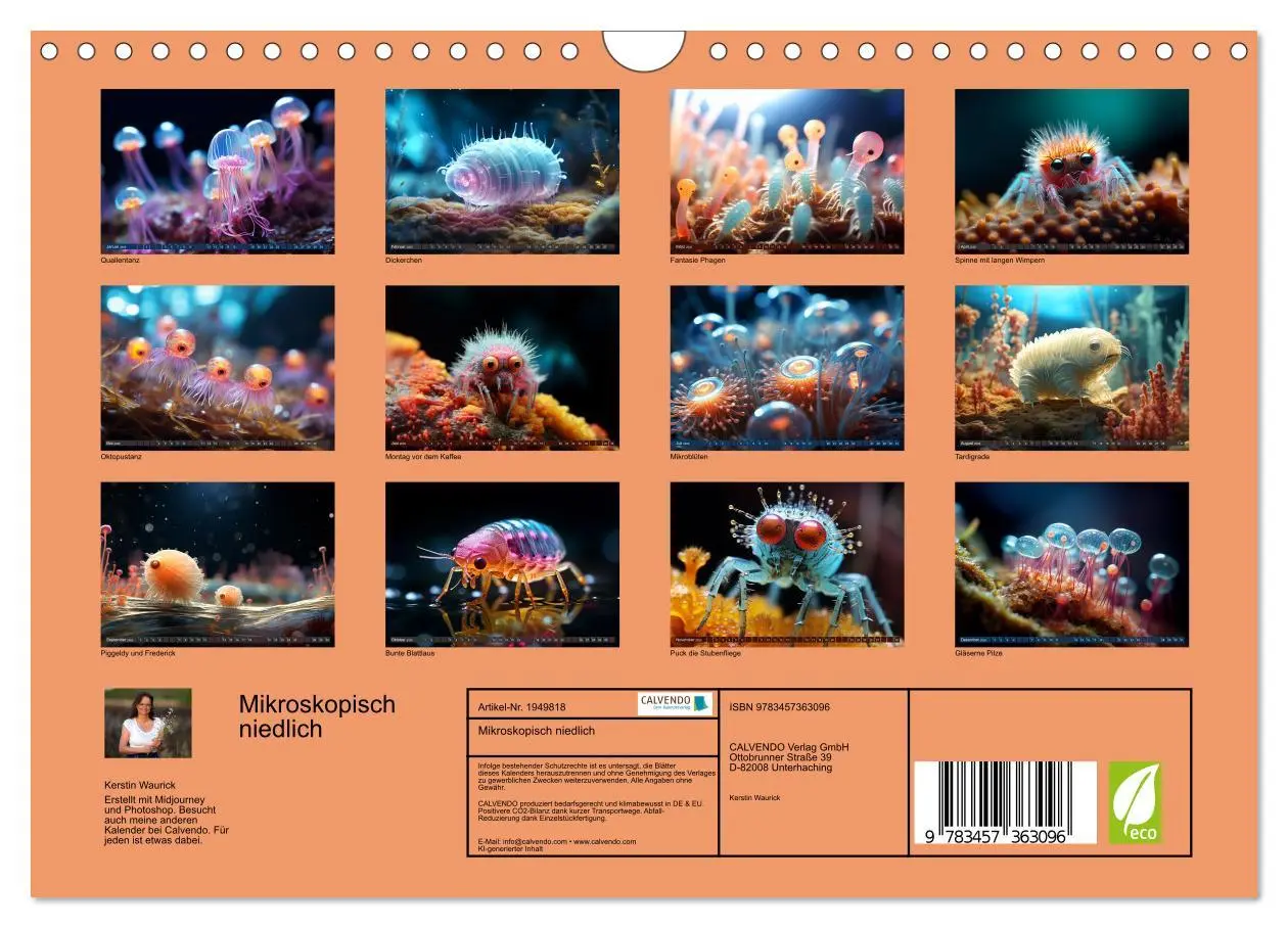 Bild: 9783457363096 | Mikroskopisch niedlich (Wandkalender 2026 DIN A4 quer), CALVENDO...