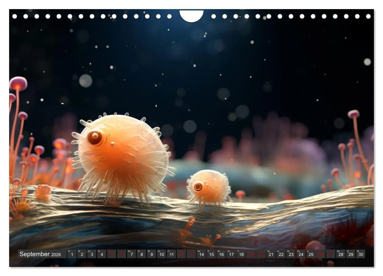 Bild: 9783457363096 | Mikroskopisch niedlich (Wandkalender 2026 DIN A4 quer), CALVENDO...