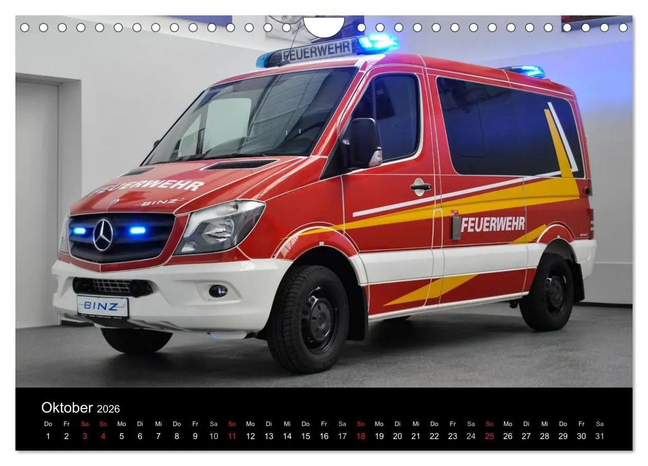 Bild: 9783516073096 | Einsatzfahrzeuge (Wandkalender 2026 DIN A4 quer), CALVENDO...