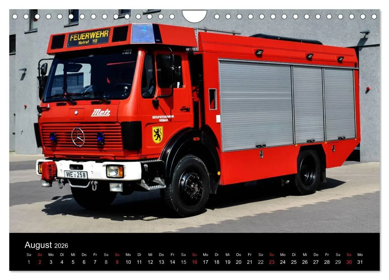 Bild: 9783516073096 | Einsatzfahrzeuge (Wandkalender 2026 DIN A4 quer), CALVENDO...