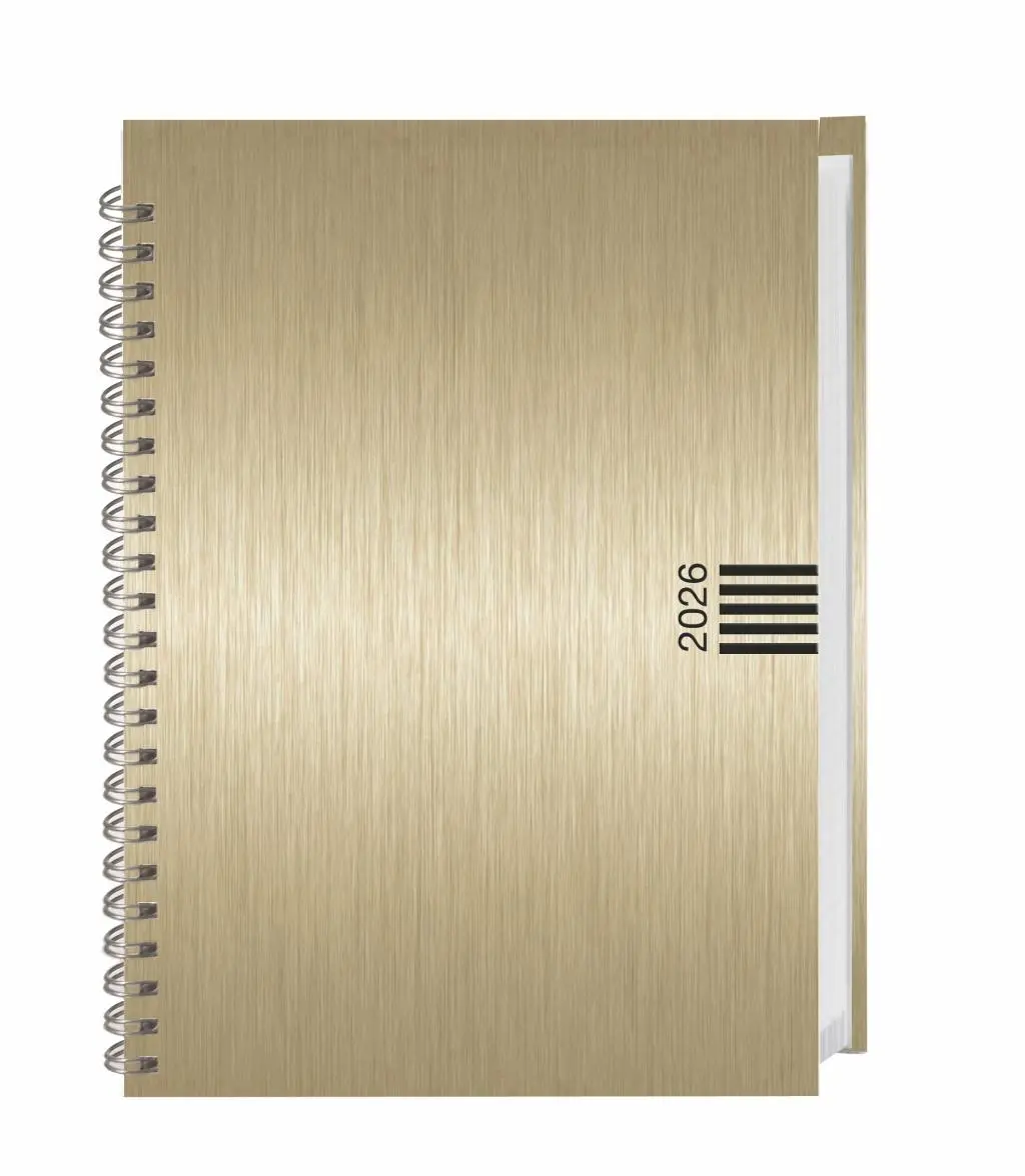 Cover: 9783756413096 | Wochen-Cheftimer A5, Alu gold 2026 | Heye | Buch | Bürokalender Heye