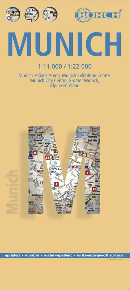 Cover: 9783866093096 | Borch Map Munich / München | (Land-)Karte | Mehrfarbendruck. Gefalzt
