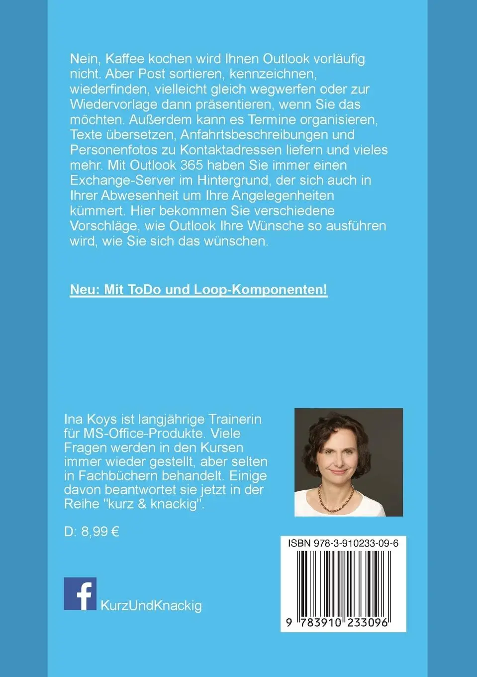 Rückseite: 9783910233096 | Outlook 365 | als persönliche Assistentin | Ina Koys | Taschenbuch