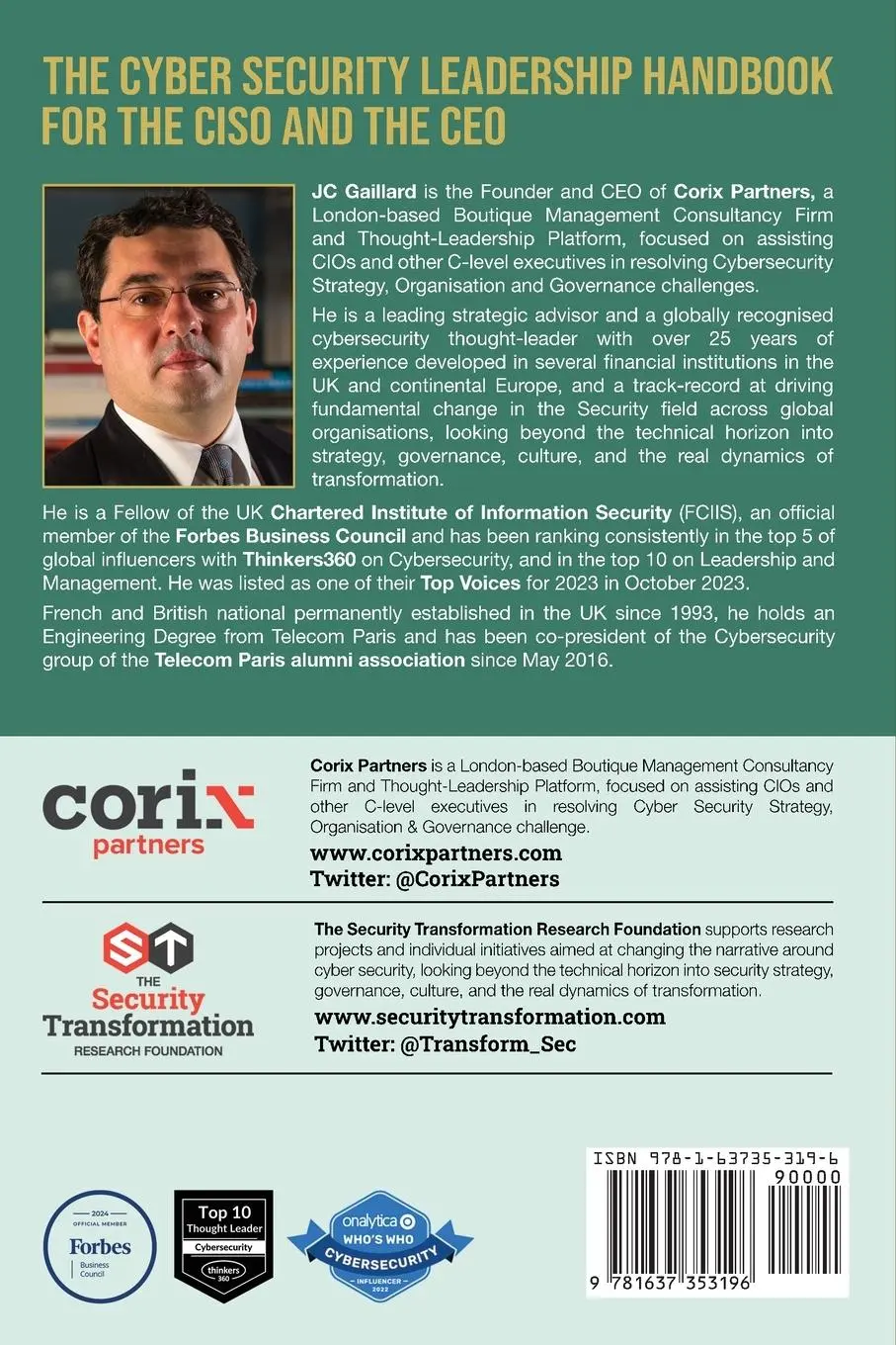 Rückseite: 9781637353196 | The CyberSecurity Leadership Handbook for the CISO and the CEO -...