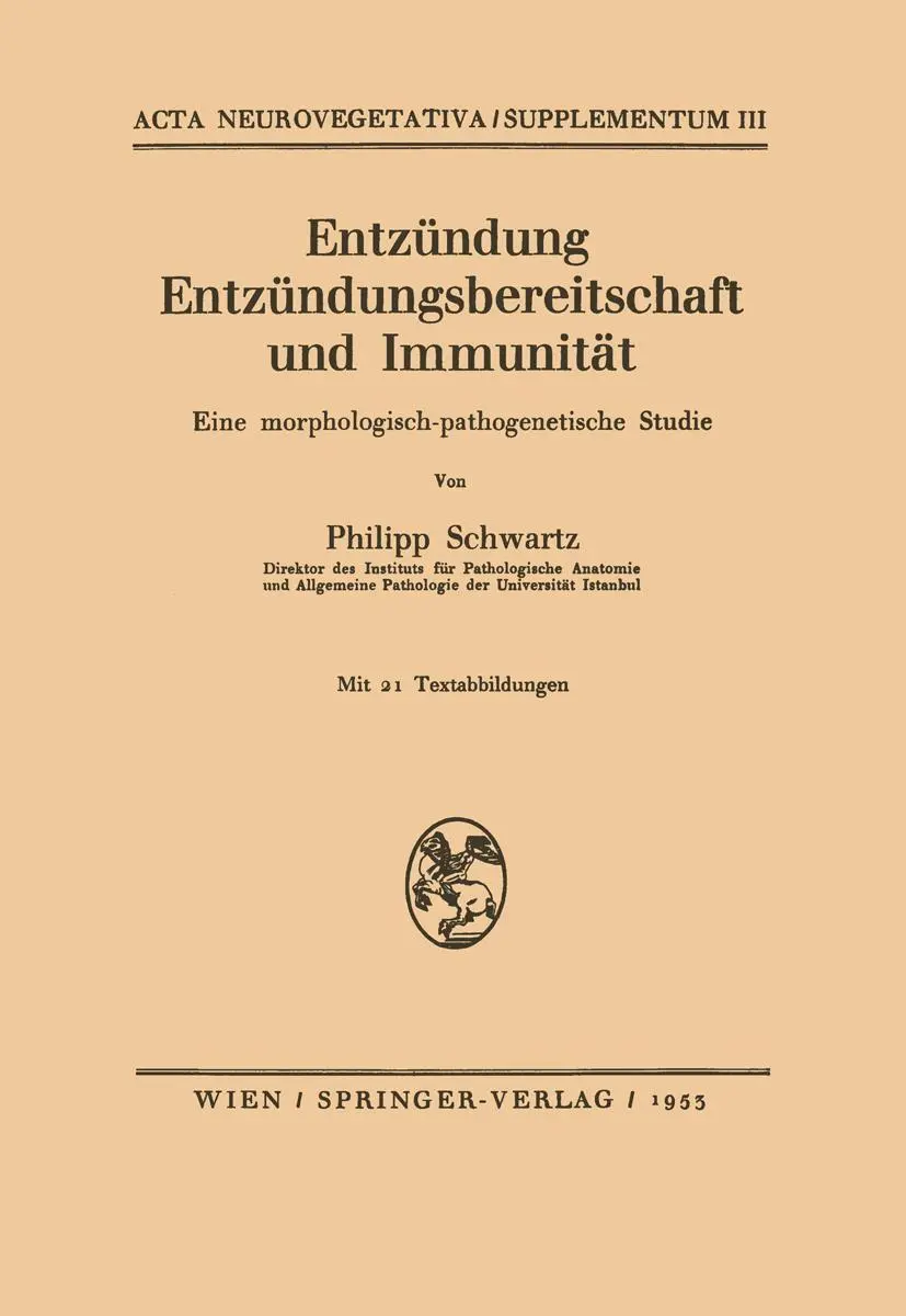 Cover: 9783211803196 | Entzündung Entzündungsbereitschaft und Immunität | Philipp Schwartz