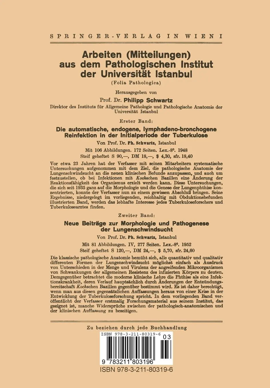 Rückseite: 9783211803196 | Entzündung Entzündungsbereitschaft und Immunität | Philipp Schwartz