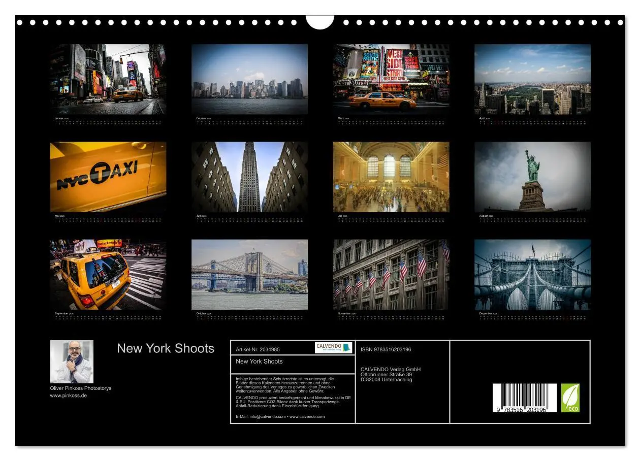 Bild: 9783516203196 | New York Shoots (Wandkalender 2026 DIN A3 quer), CALVENDO...