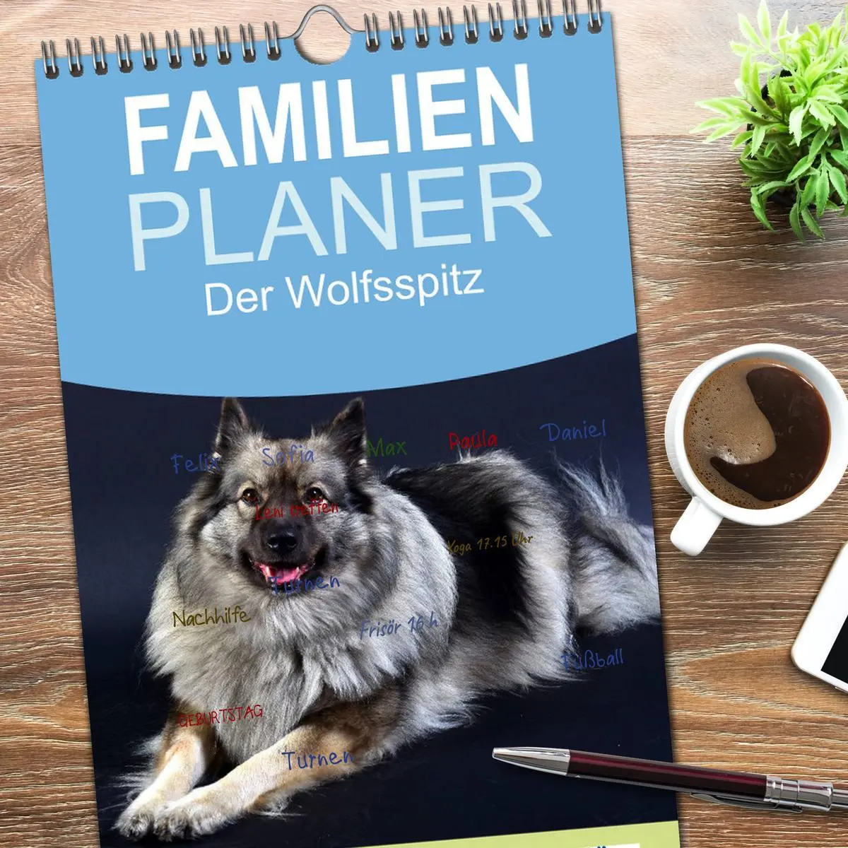 Bild: 9783516513196 | Familienplaner 2026 - Der Wolfsspitz mit 5 Spalten (Wandkalender,...