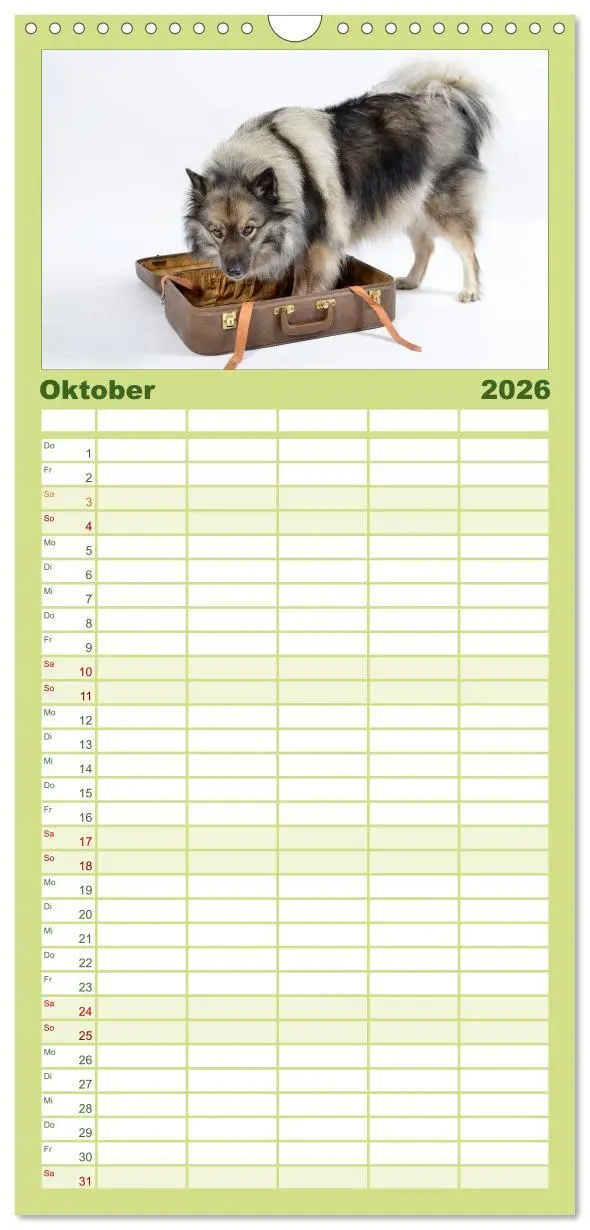 Bild: 9783516513196 | Familienplaner 2026 - Der Wolfsspitz mit 5 Spalten (Wandkalender,...