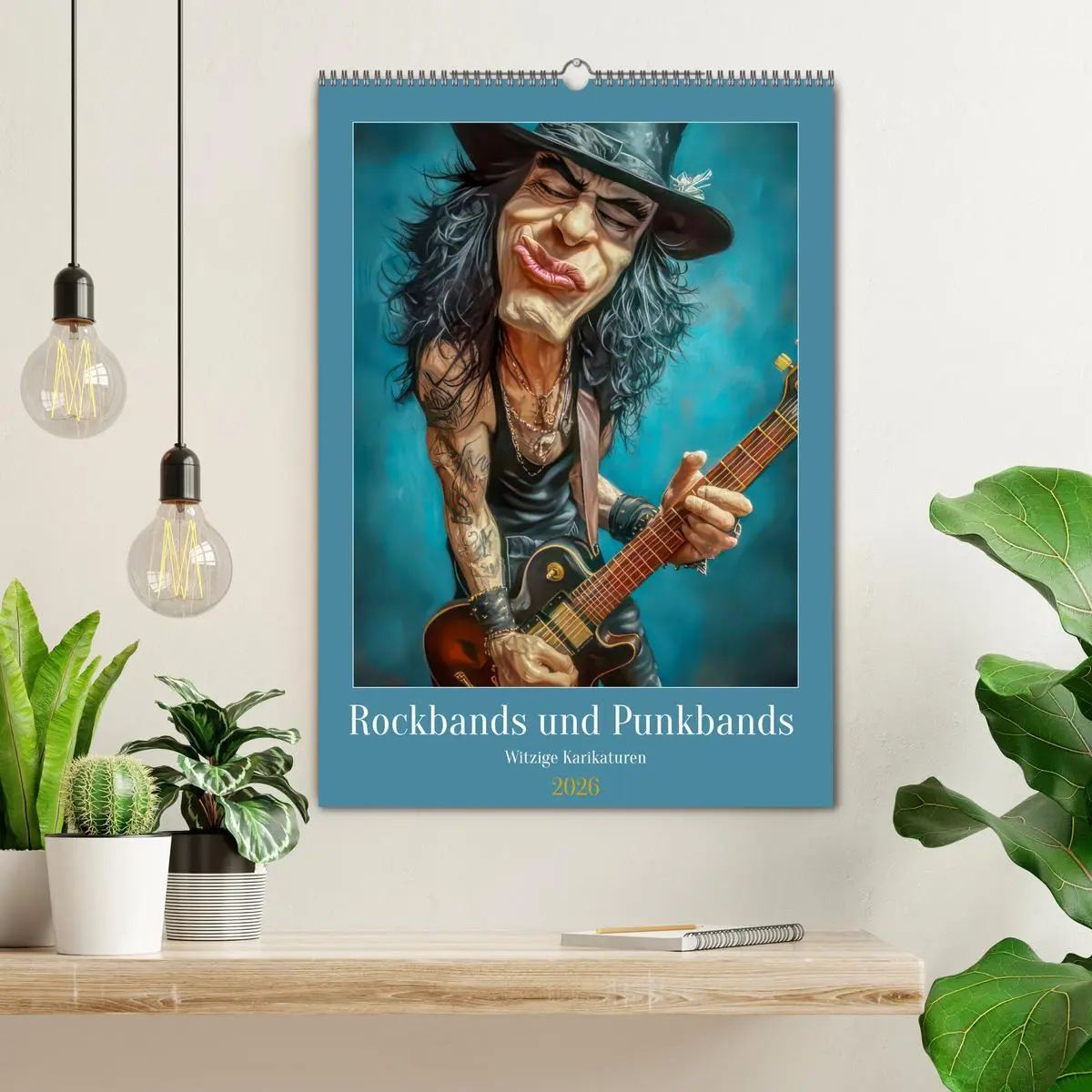 Bild: 9783457273296 | Rockbands und Punkbands - Witzige Karikaturen (Wandkalender 2026...