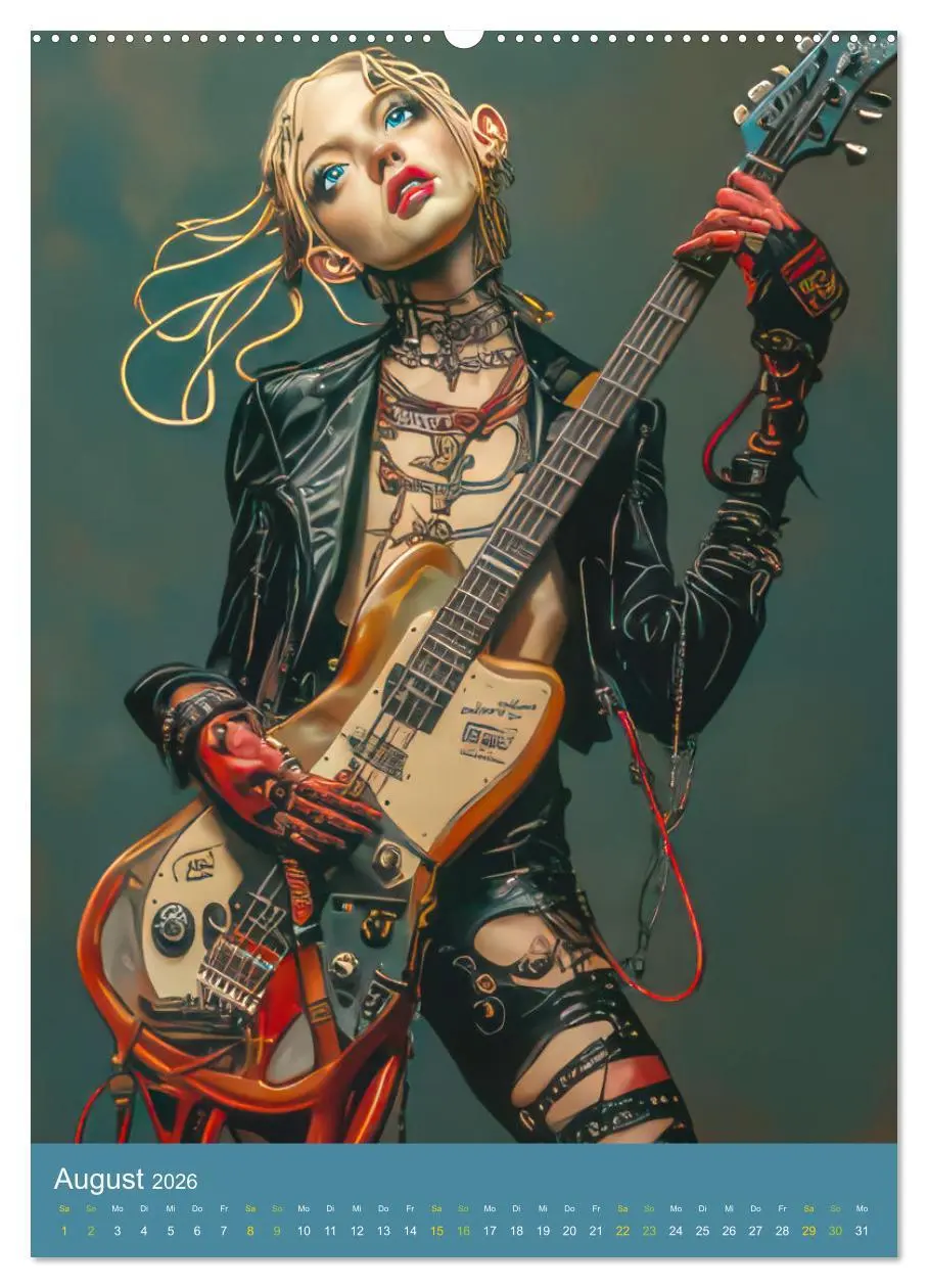 Bild: 9783457273296 | Rockbands und Punkbands - Witzige Karikaturen (Wandkalender 2026...