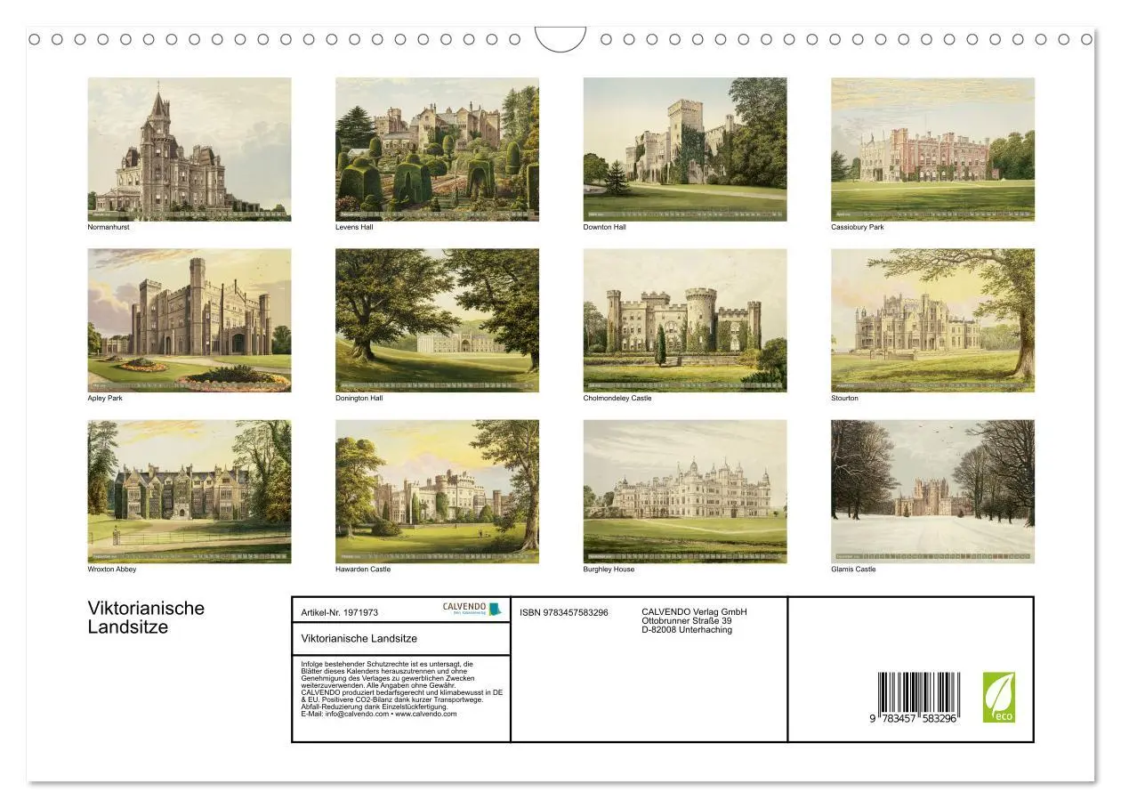 Bild: 9783457583296 | Viktorianische Landsitze (Wandkalender 2026 DIN A3 quer), CALVENDO...