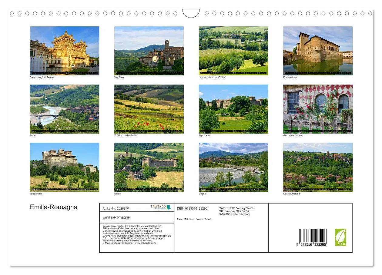 Bild: 9783516123296 | Emilia-Romagna (Wandkalender 2026 DIN A3 quer), CALVENDO...