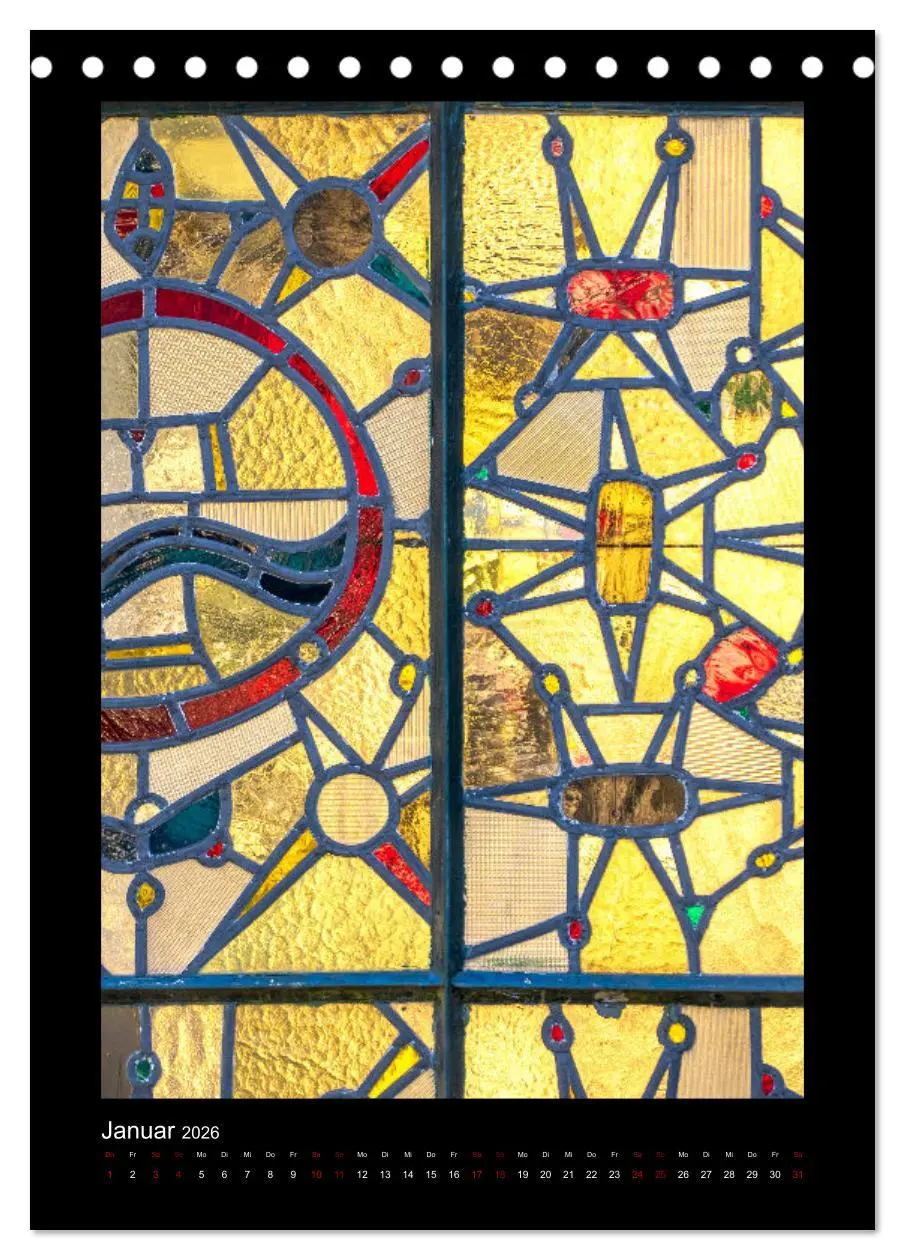 Bild: 9783516363296 | Kirchenfenster - Sakrale Glaskunst (Tischkalender 2026 DIN A5...