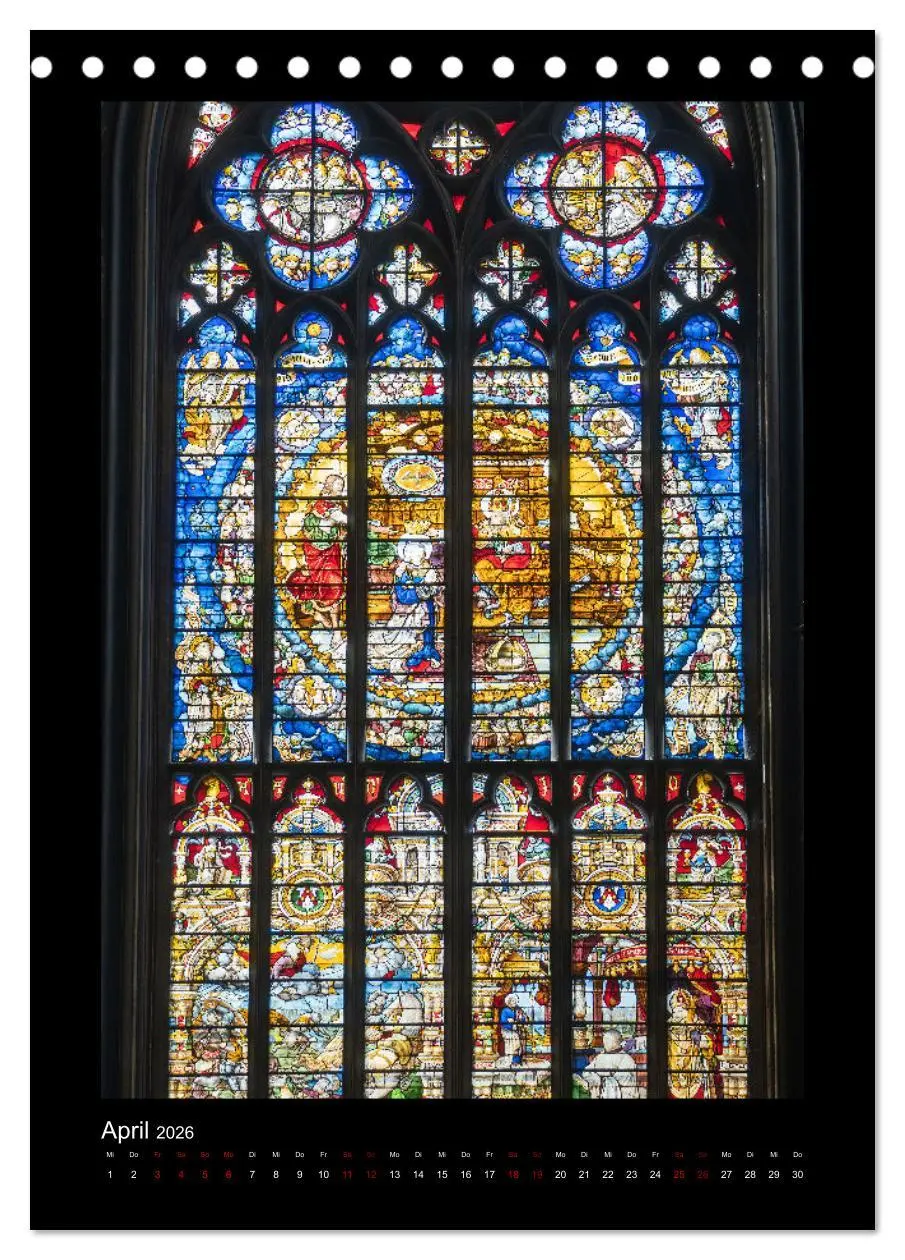Bild: 9783516363296 | Kirchenfenster - Sakrale Glaskunst (Tischkalender 2026 DIN A5...