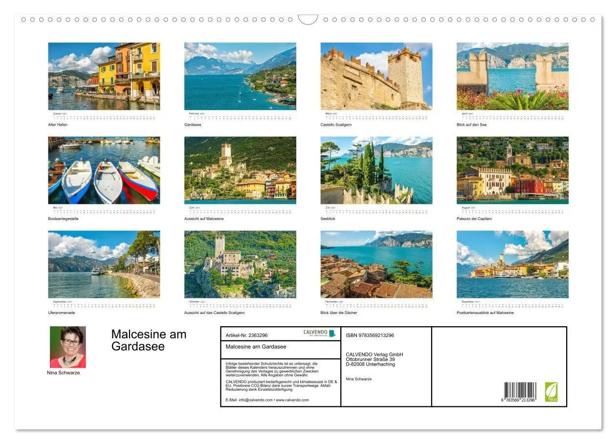 Bild: 9783569213296 | Malcesine am Gardasee (Wandkalender 2027 DIN A2 quer), CALVENDO...
