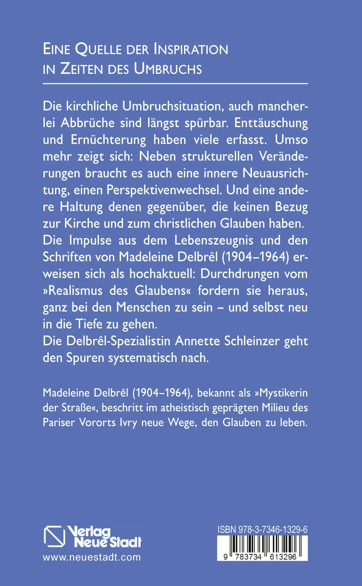 Rückseite: 9783734613296 | Madeleine Delbrêl - Prophetin für eine erneuerte Kirche | Schleinzer