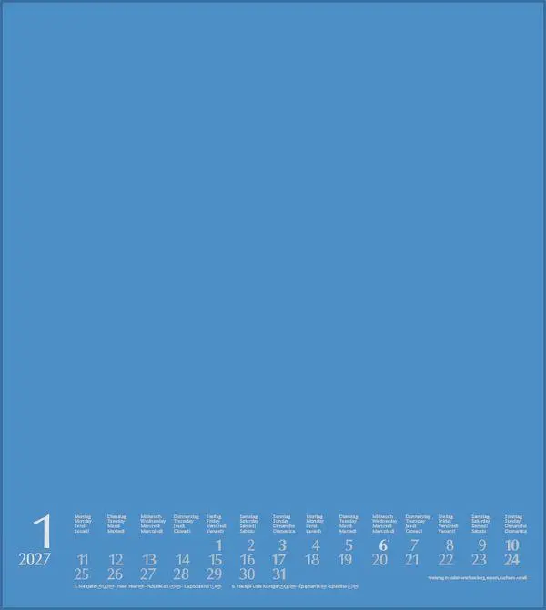 Bild: 9783819303296 | Foto-Malen-Basteln Bastelkalender blau 2027 | Verlag Korsch | Kalender