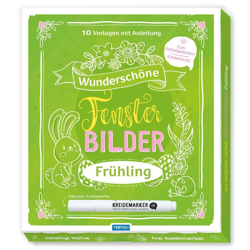 Cover: 9783965523296 | Trötsch Wunderschöne Fensterbilder mit Kreidemarker Frühjahr Mappe...