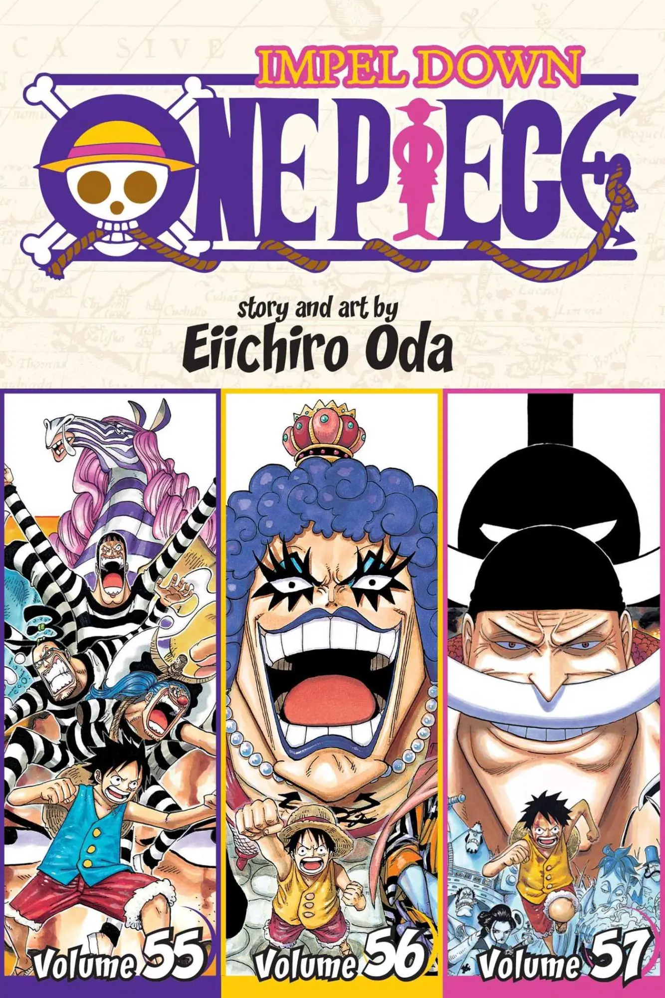 Cover: 9781421583396 | One Piece (Omnibus Edition), Vol. 19 | Includes Vols. 55, 56 &amp; 57