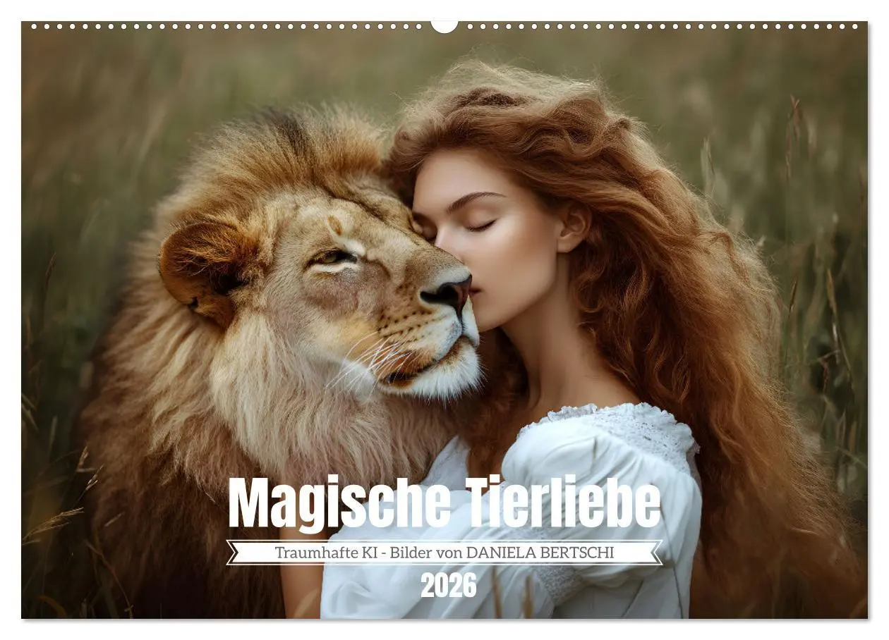 Cover: 9783457333396 | Magische Tierliebe (Wandkalender 2026 DIN A2 quer), CALVENDO...