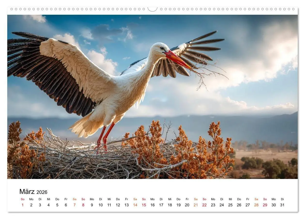 Bild: 9783516663396 | Störche - Zeit für schöne Augenblicke (Wandkalender 2026 DIN A2...