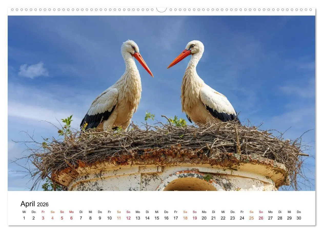 Bild: 9783516663396 | Störche - Zeit für schöne Augenblicke (Wandkalender 2026 DIN A2...