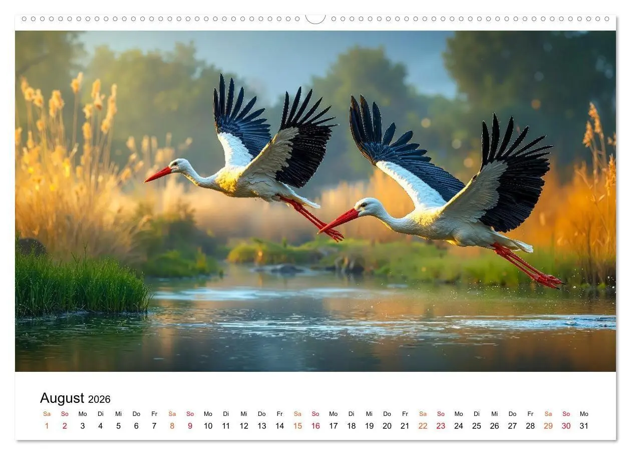 Bild: 9783516663396 | Störche - Zeit für schöne Augenblicke (Wandkalender 2026 DIN A2...