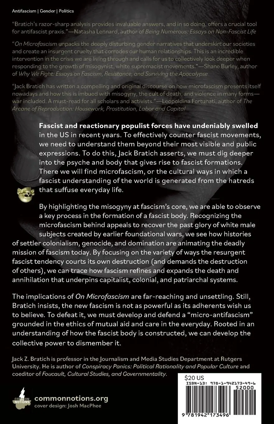 Rückseite: 9781942173496 | On Microfascism | Gender, War, and Death | Jack Z. Bratich | Buch