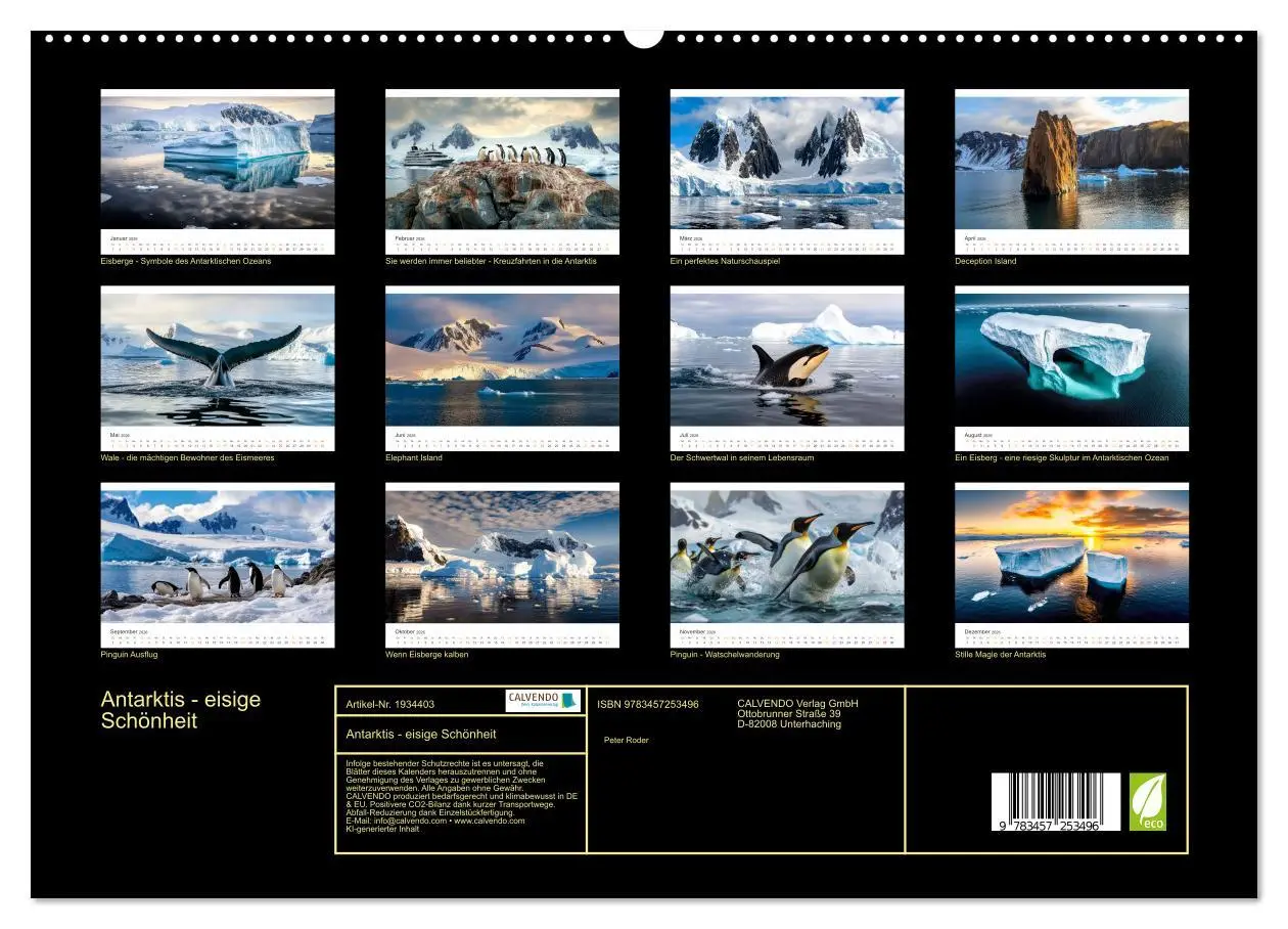 Bild: 9783457253496 | Antarktis - eisige Schönheit (hochwertiger Premium Wandkalender...