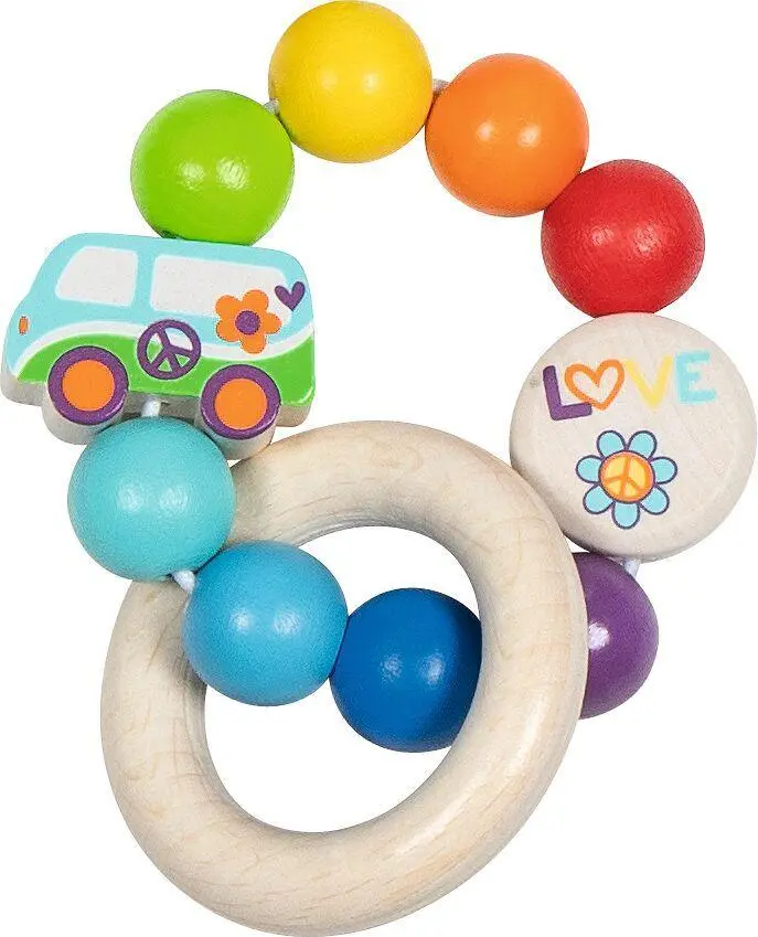Cover: 4013594653596 | Greifling Elastik Regenbogen Van | Ø= 9 cm, Holz, per Stück | 65359