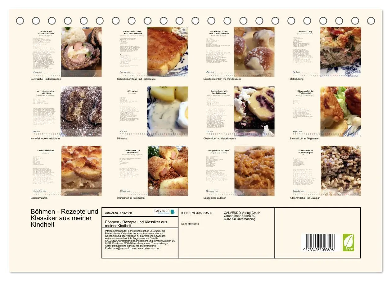 Bild: 9783435083596 | Böhmen - Rezepte und Klassiker aus meiner Kindheit (Tischkalender...