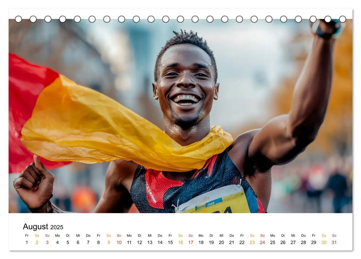 Bild: 9783457233696 | Marathon Power (Tischkalender 2025 DIN A5 quer), CALVENDO...