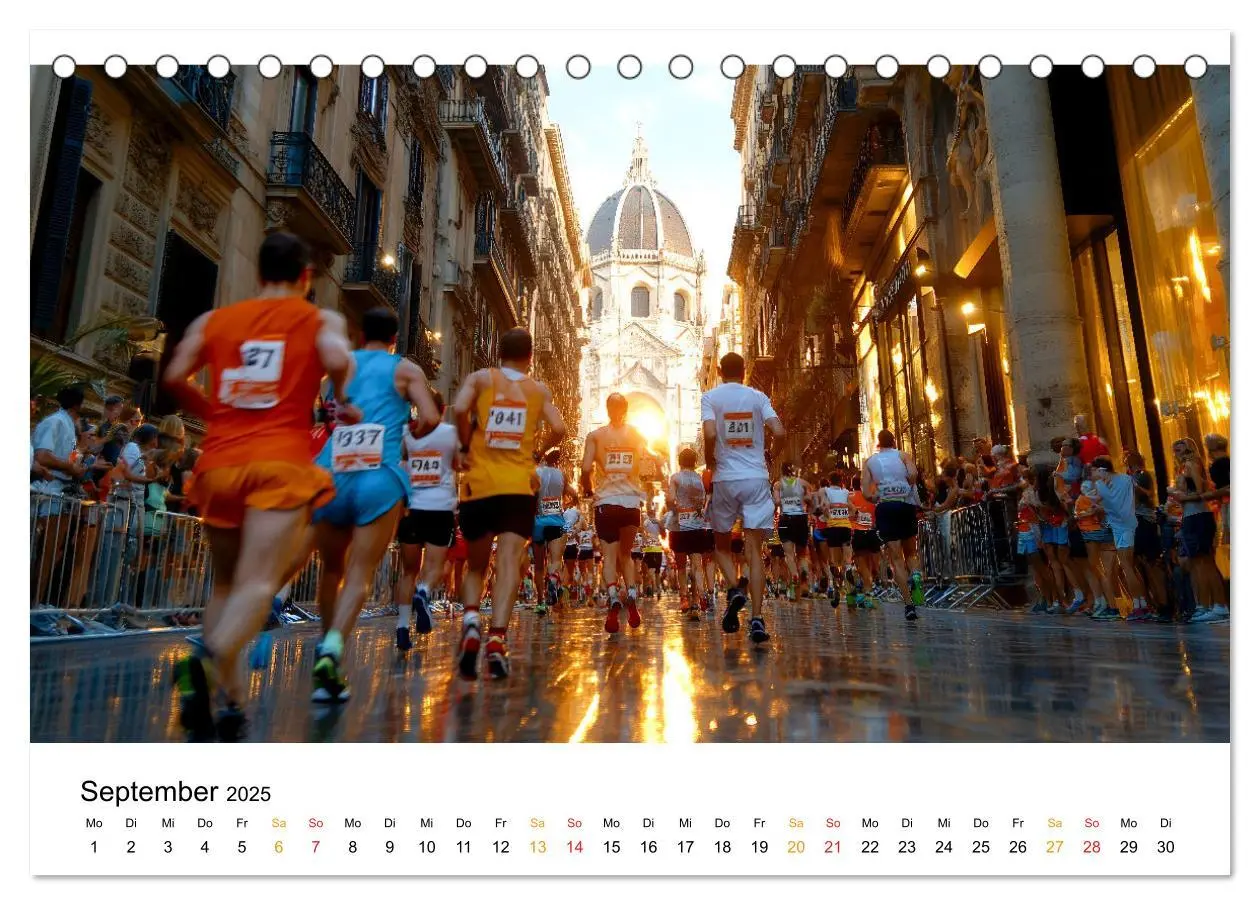 Bild: 9783457233696 | Marathon Power (Tischkalender 2025 DIN A5 quer), CALVENDO...
