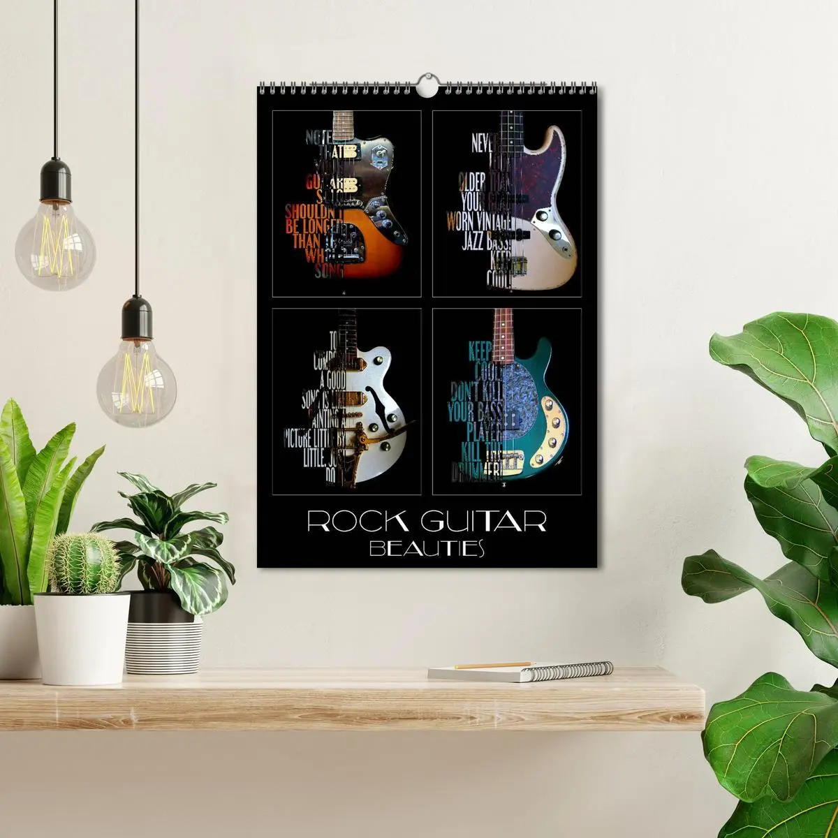 Bild: 9783516563696 | Rock Guitar Beauties (Wall Calendar 2026 DIN A3 portrait), CALVENDO...