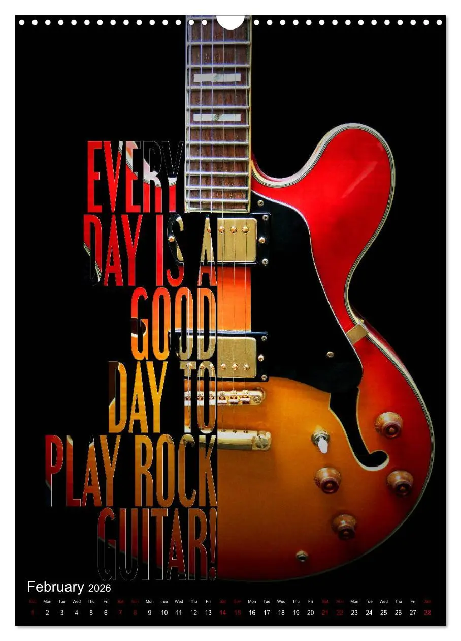 Bild: 9783516563696 | Rock Guitar Beauties (Wall Calendar 2026 DIN A3 portrait), CALVENDO...