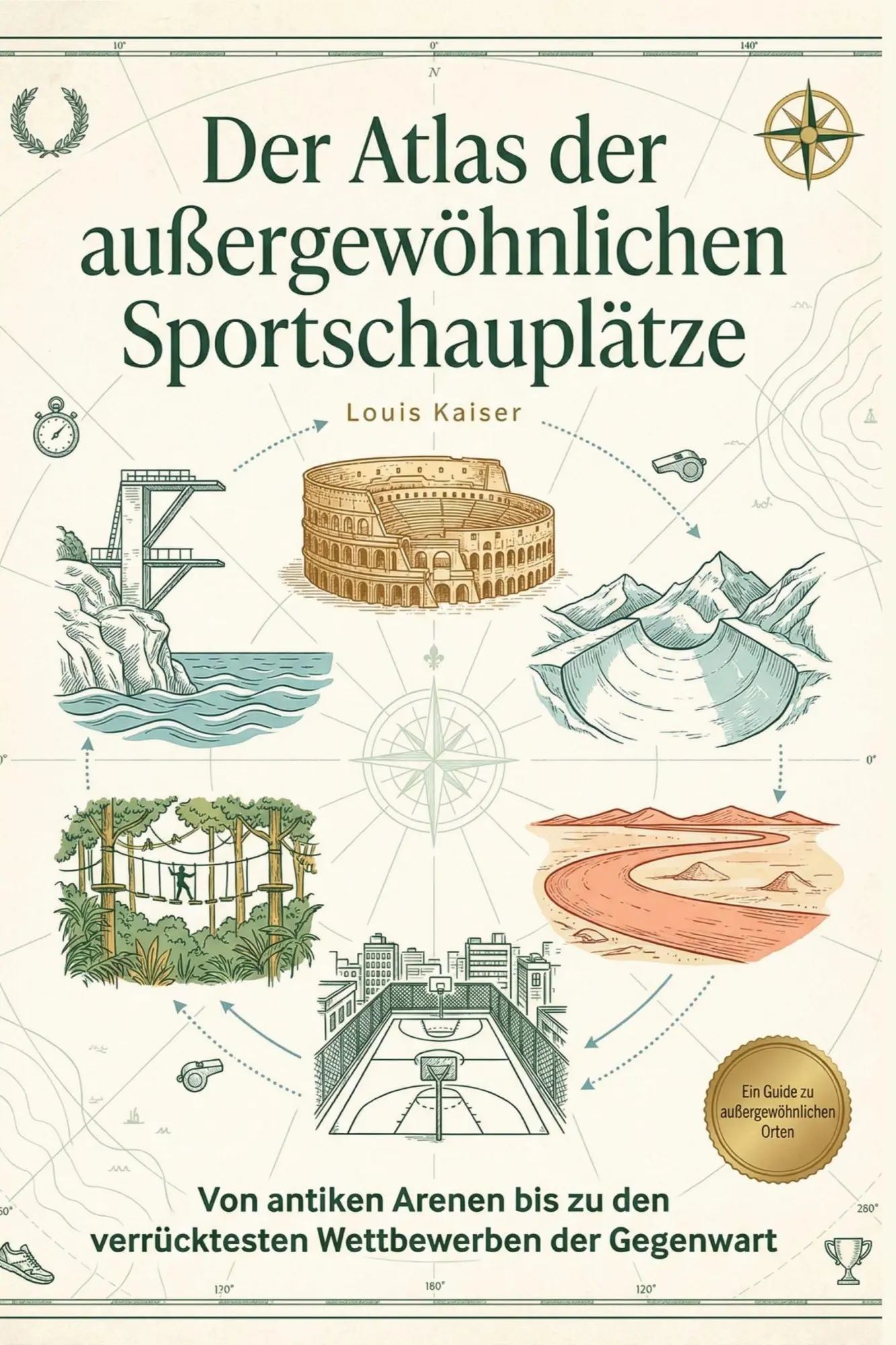 Cover: 9783695383696 | Der Atlas der außergewöhnlichen Sportschauplätze | Louis Kaiser | Buch