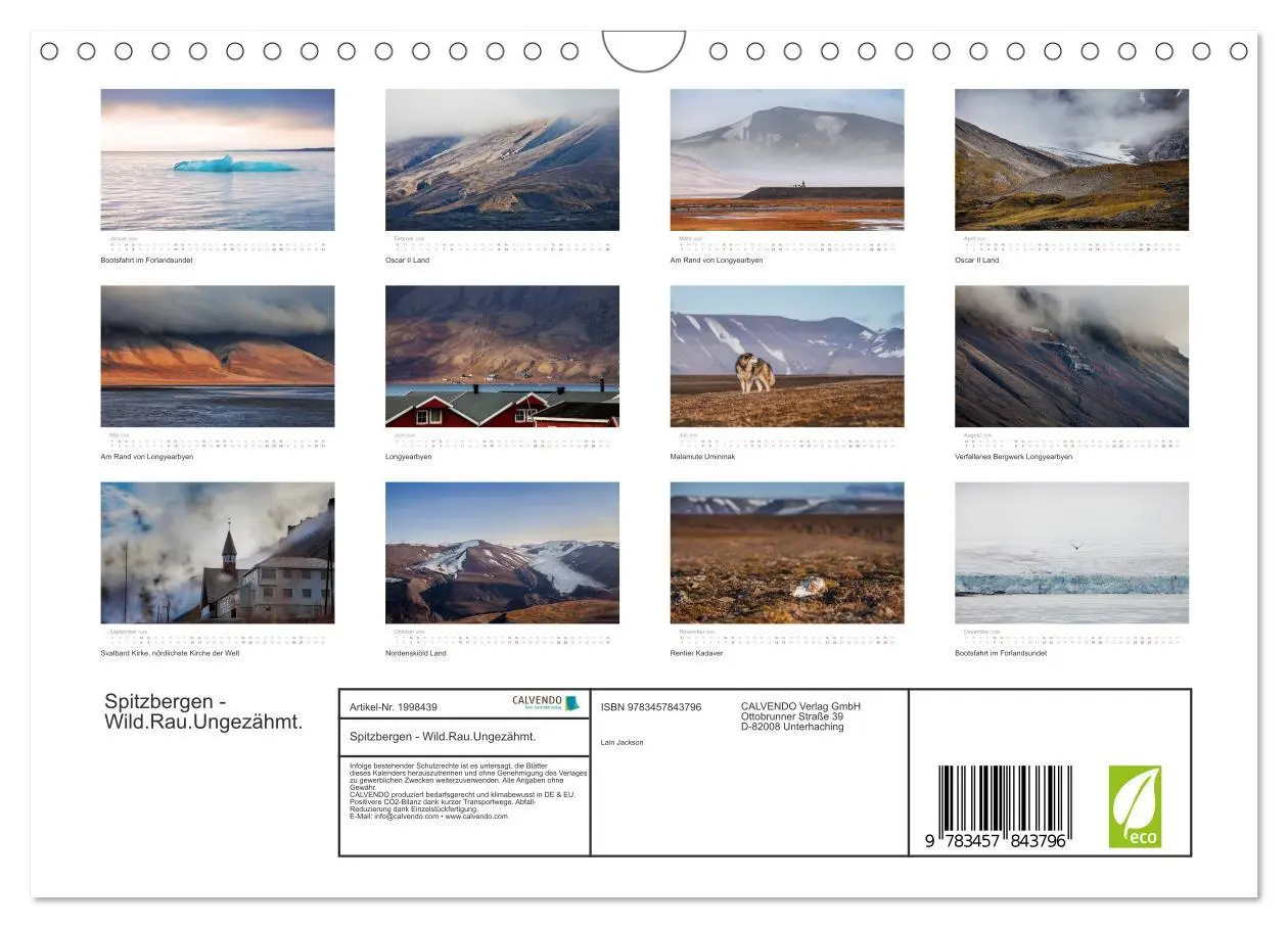 Bild: 9783457843796 | Spitzbergen - Wild.Rau.Ungezähmt. (Wandkalender 2026 DIN A4 quer),...