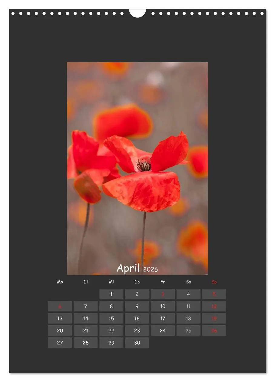 Bild: 9783516483796 | Mohn (Wandkalender 2026 DIN A3 hoch), CALVENDO Monatskalender | 2026