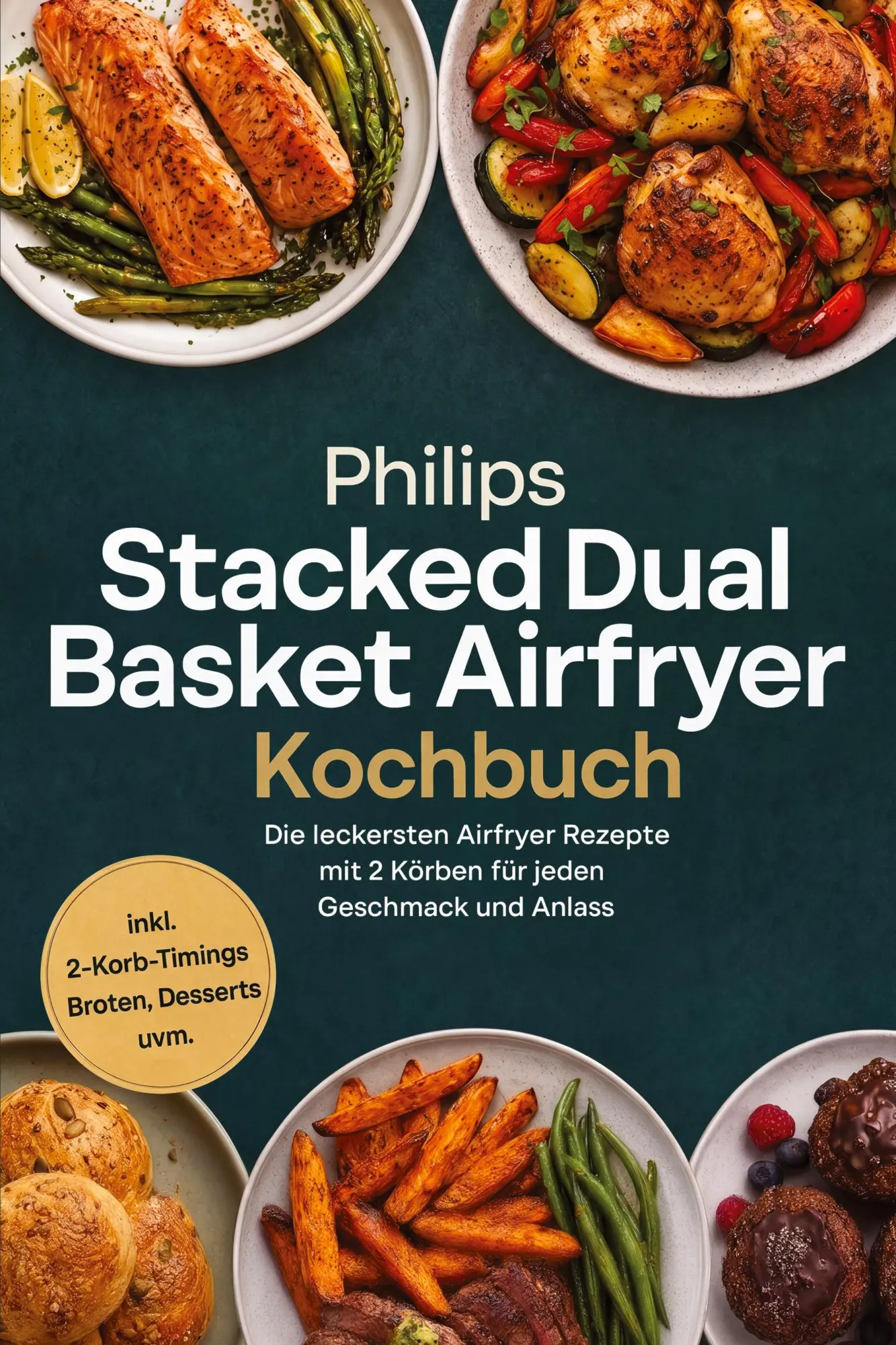 Cover: 9783694383796 | Philips Stacked Dual Basket Airfryer Kochbuch: Die leckersten...