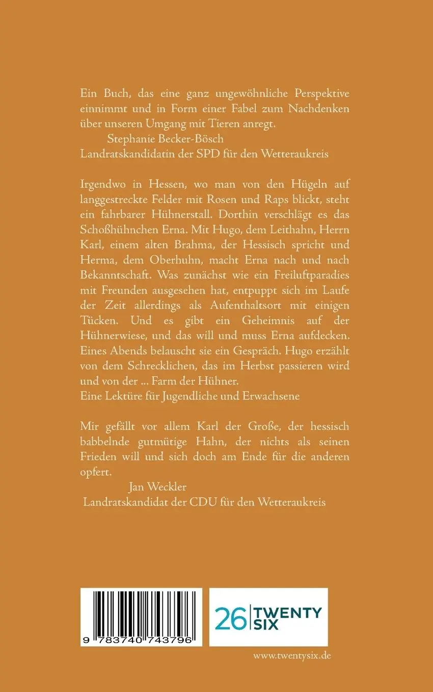 Rückseite: 9783740743796 | Die Farm der Hühner | Fabelhaftes aus Hessen | Luise Link | Buch