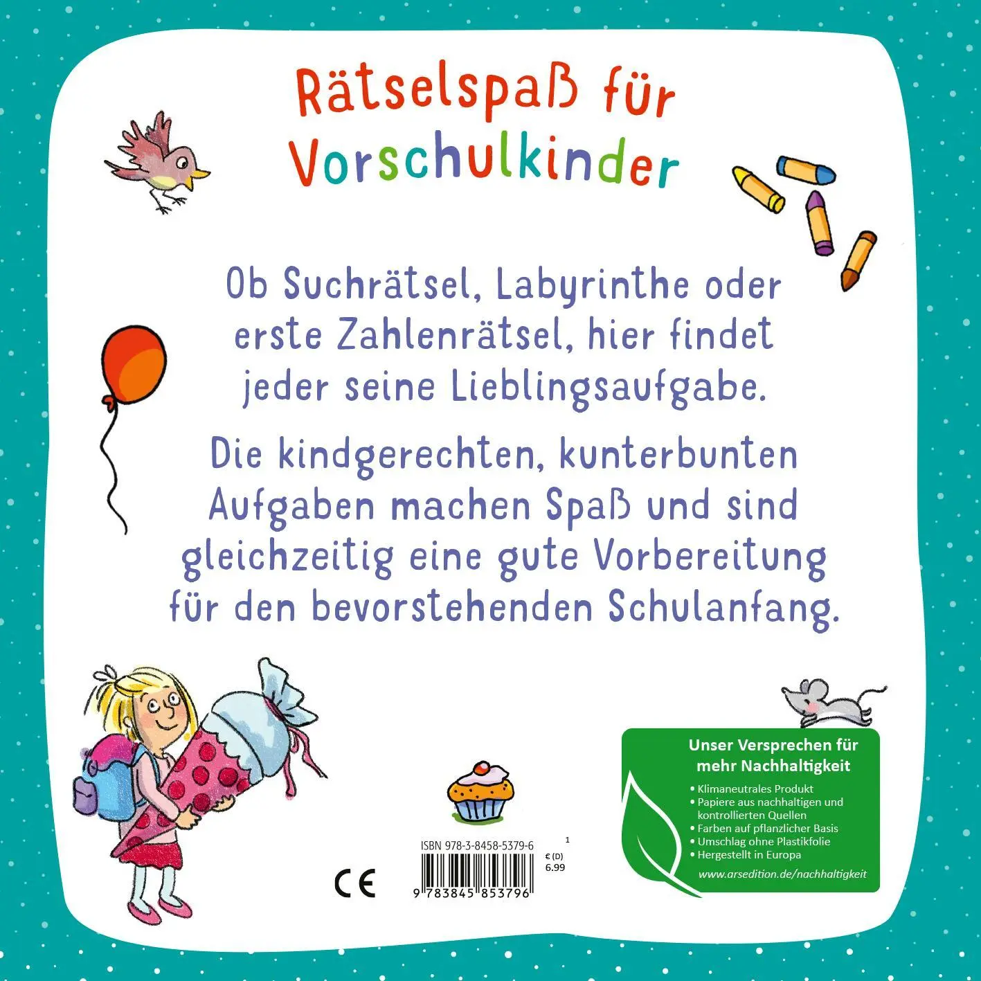 Rückseite: 9783845853796 | Mein dicker Vorschul-Block | Ab 5 Jahren | Sabine Legien | Taschenbuch