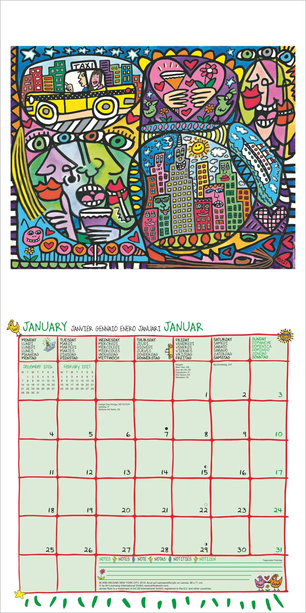 Bild: 4069095013896 | James Rizzi 2027 | Neumann Verlage GmbH &amp; Co KG | Kalender | 14 S.